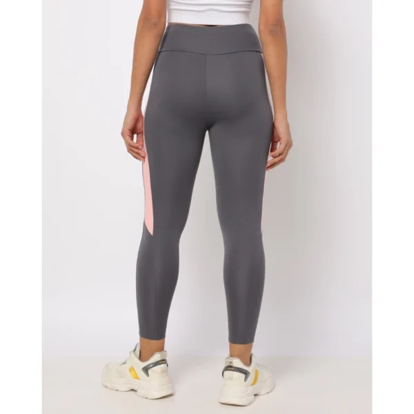 Women's Polyster Solid Sport Leggings (Grey)