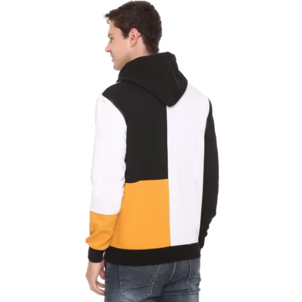 Men's Casual Solid Fleece Hooded Neck T-shirt (Multicolor)