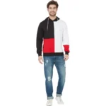 Men's Casual Solid Fleece Hooded Neck T-shirt (Multicolor)