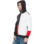 Men's Casual Solid Fleece Hooded Neck T-shirt (Multicolor)