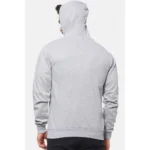 Men's Casual Solid Fleece Hooded Neck T-shirt (Grey)