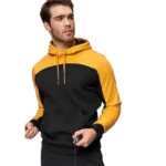 Men's Casual Solid Fleece Hooded Neck T-shirt (Multicolor)