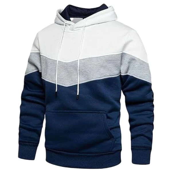Men's Casual Solid Fleece Hooded Neck T-shirt (Multicolor)