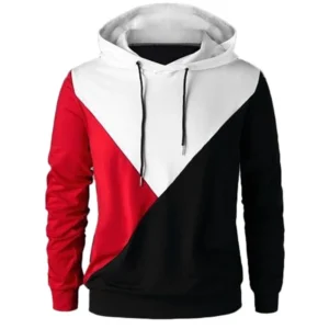 Men's Casual Solid Fleece Hooded Neck T-shirt (Multicolor)