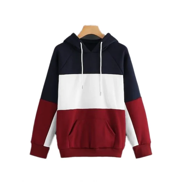 Men's Casual Solid Fleece Hooded Neck T-shirt (Multicolor)