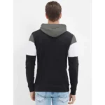 Men's Casual Colorblock Cotton Blend Hooded Neck T-shirt (Multicolor)
