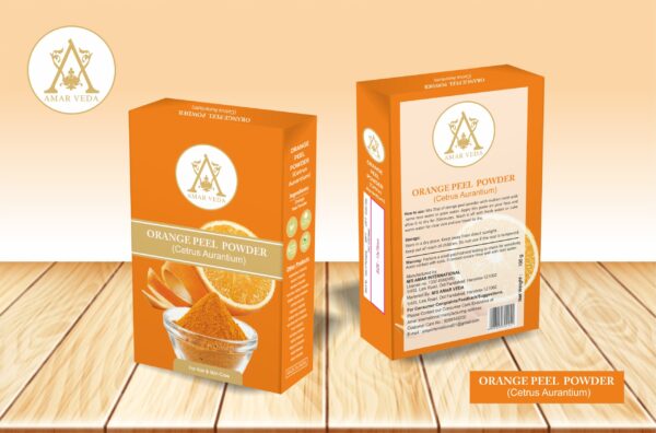 Amar Veda Orange Peel Powder | Cetrus Aurantium | 100% Natural | Skin Hydration and Moisturization