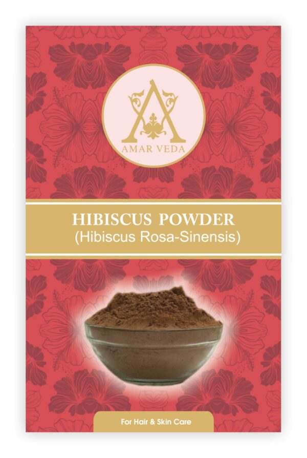 Amar Veda Hibiscus Powder , Hibiscus Rosa-Sinensis , 100% Pure & Natural, Good for Hair and Skin Care , Reduces Hair Fall |For Glowing Skin
