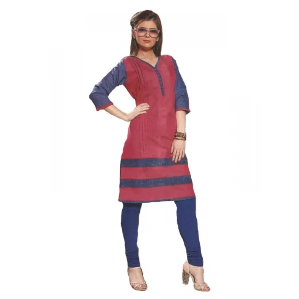 Women's Cotton Kurtis (Maroon, L)
