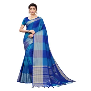 Women's Cotton Saree (Multi, 5-6 Mtrs)