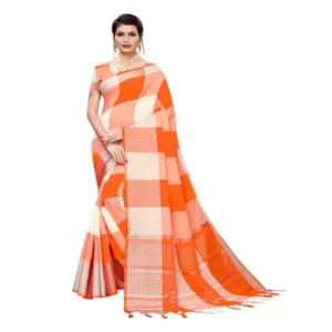 Women's Cotton Saree (Multi, 5-6 Mtrs)