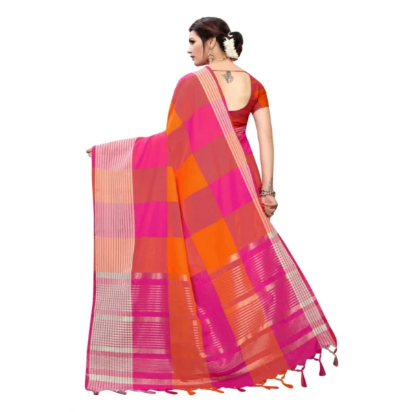 Women's Cotton Saree (Multi, 5-6 Mtrs)