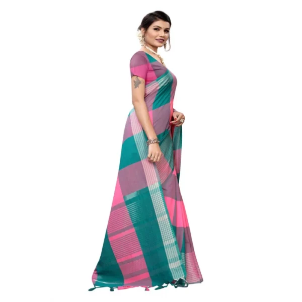 Women's Cotton Saree (Multi, 5-6 Mtrs)