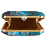 Blue Galaxy Metal Clutch