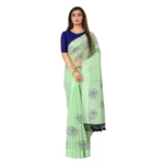 Women's Cotton Saree (Mehdi,5-6Mtrs)