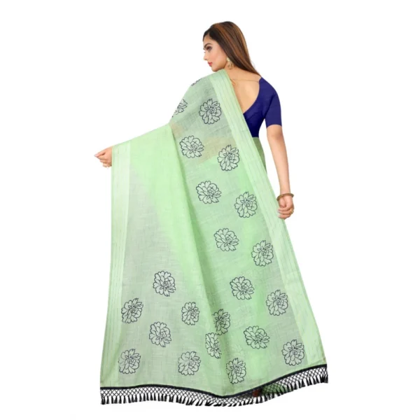 Women's Cotton Saree (Mehdi,5-6Mtrs)