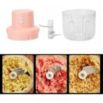 Mini Garlic Chopper 250ML, Portable Mini Food Chopper with USB Charging (Color: Assorted)