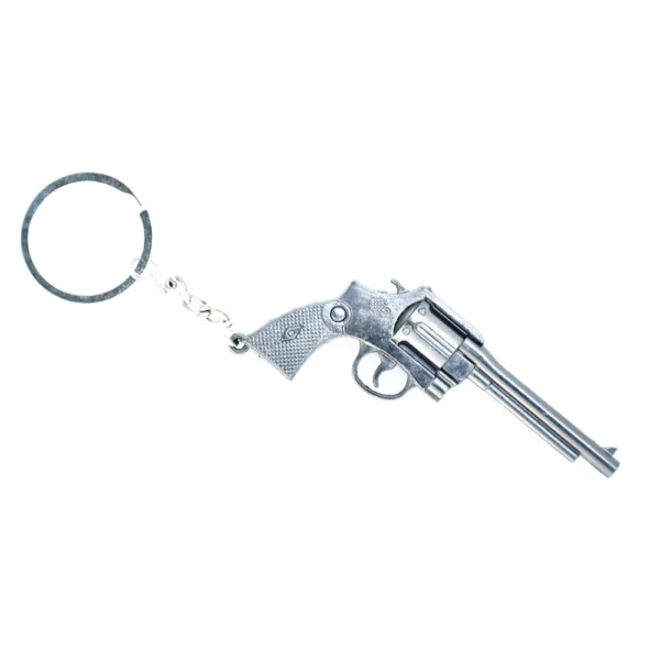 Generic Gun Black Metal Key Chain (Color: Assorted)