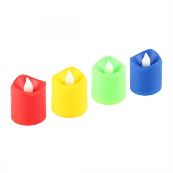 _12 Pieces Festival Decorative LED Tealight Candles (Color: Assorted)