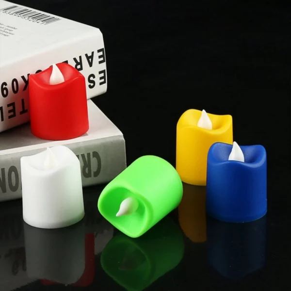 _12 Pieces Festival Decorative LED Tealight Candles (Color: Assorted)