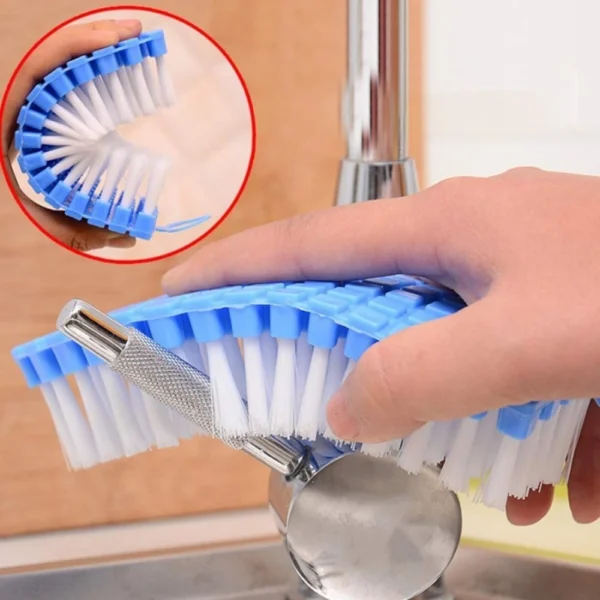 Generic Pack Of 5_Flexible Plastic Cleaning Brush for Home, Kitchen and Bathroom (Color: Assorted)