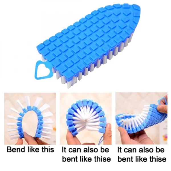 Generic Pack Of 5_Flexible Plastic Cleaning Brush for Home, Kitchen and Bathroom (Color: Assorted)