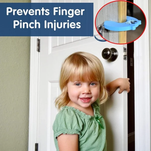 Pack Of 2_(2 Pieces Set)_Child Safety Protection Baby Safety Cute Animal Security Card Door Stopper (Color: Assorted)