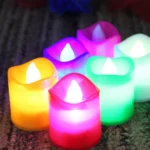 _12 Pieces Festival Decorative LED Tealight Candles (Color: Assorted)