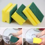 Generic Pack Of 2_(2 Pieces Set)_Scrub Sponge 2 in 1 PAD for Kitchen, Sink, Bathroom Cleaning Scrubber (Color: Assorted)