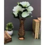 Artificial Flowers Bunch Bouquet Of 7 Poppy Flowers For Home Decoration (White, Material:Silk, Polyester)