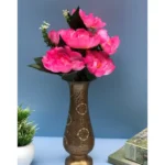Artificial Flowers Bunch Bouquet Of 7 Poppy Flowers For Home Decoration (Light Pink, Material:Silk, Polyester)