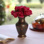 Artificial Rose Flowers Bunch Bouquet Of 13 Roses For Home Decoration (Dark Pink, Material:Silk, Polyester)