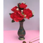 Artificial Flowers Bunch Bouquet Of 7 Poppy Flowers For Home Decoration (Red, Material:Silk, Polyester)