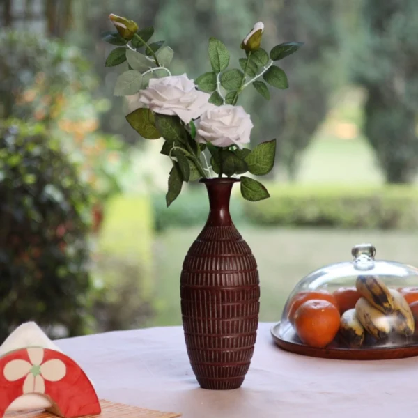 Pack Of_2 Artificial White Velvet Rose Flower Stem With Bud For Home Decoration (White, Material:Silk, Polyester)