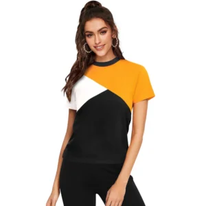 Women's Western Wear Hosiery T Shirts (Yellow)