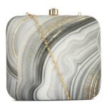 Vistu Woman Grey Waves Clutch