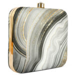 Vistu Woman Grey Waves Clutch