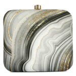 Vistu Woman Grey Waves Clutch