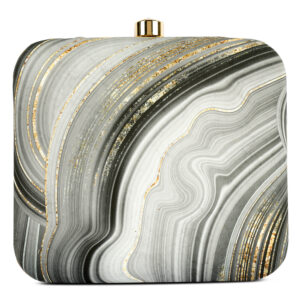 Vistu Woman Grey Waves Clutch