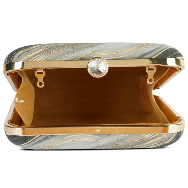Vistu Woman Grey Waves Clutch
