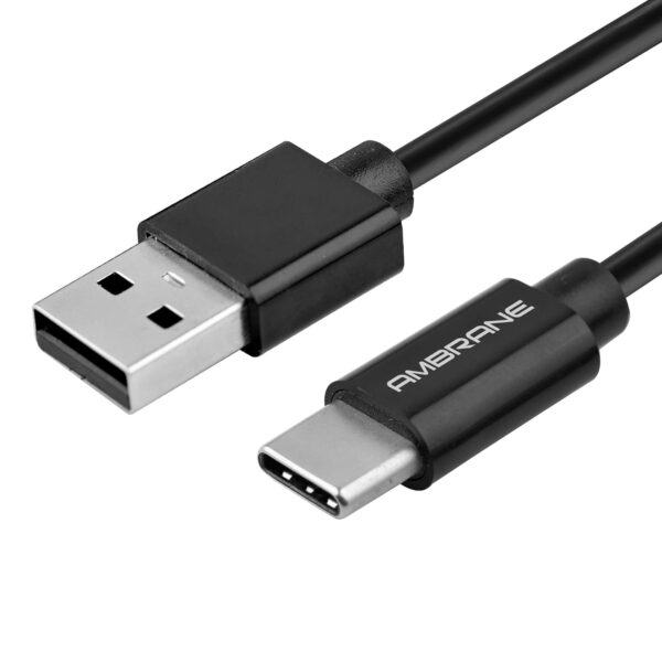 Ambrane usb type c cable 2 a 2 m act-2 2m black