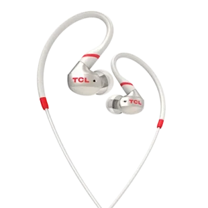 tcl actv100 wired headset crimson white