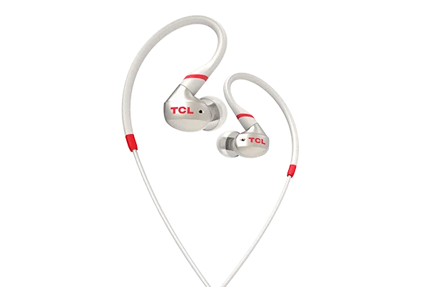 tcl actv100 wired headset crimson white
