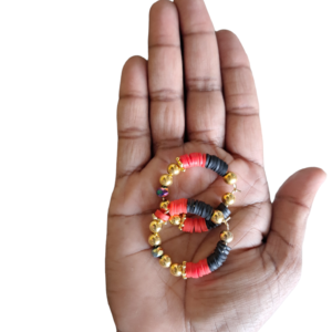 FEMO BEADS HOOPS EARRING