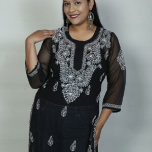 Product title - Gala booty chikankari kurti with matching inner ( colour)