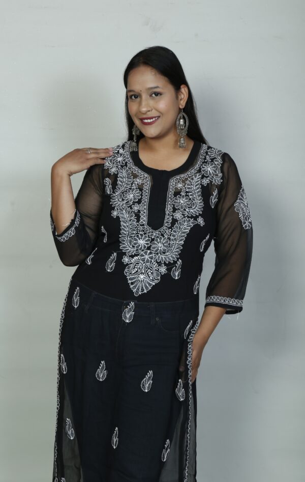 Product title - Gala booty chikankari kurti with matching inner ( colour)