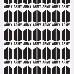 BTS Army silver Metal Stickers