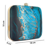 Blue Galaxy Metal Clutch