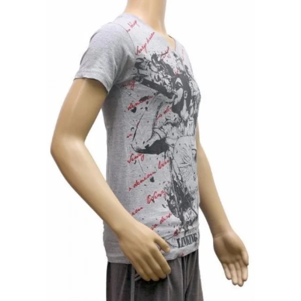 Mens cotton Printed Men Tshirts (Grey, XS)