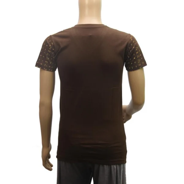 Mens cotton Printed Men Tshirts (Brown, XS)